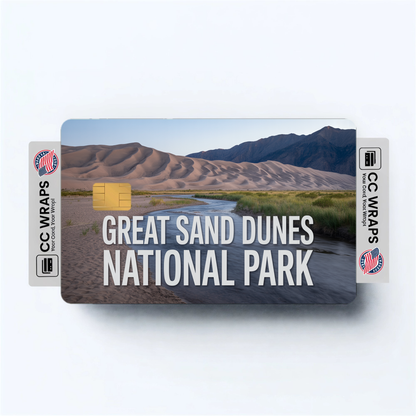 2PK Great Sand Dunes National Park Credit Card Vinyl Skin Decal