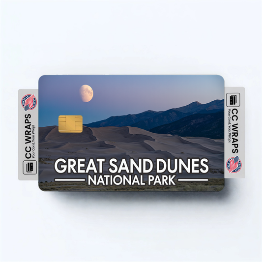 2PK Great Sand Dunes National Park Credit Card Vinyl Skin Decal