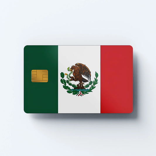 Mexican Flag Custom Vinyl Credit Card Sticker by CC Wraps