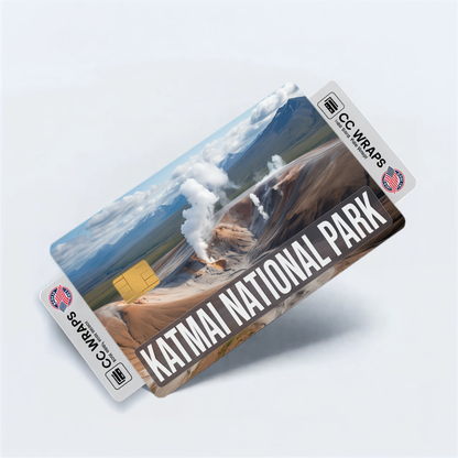 2PK Katmai National Park Credit Card Vinyl Skin Decal