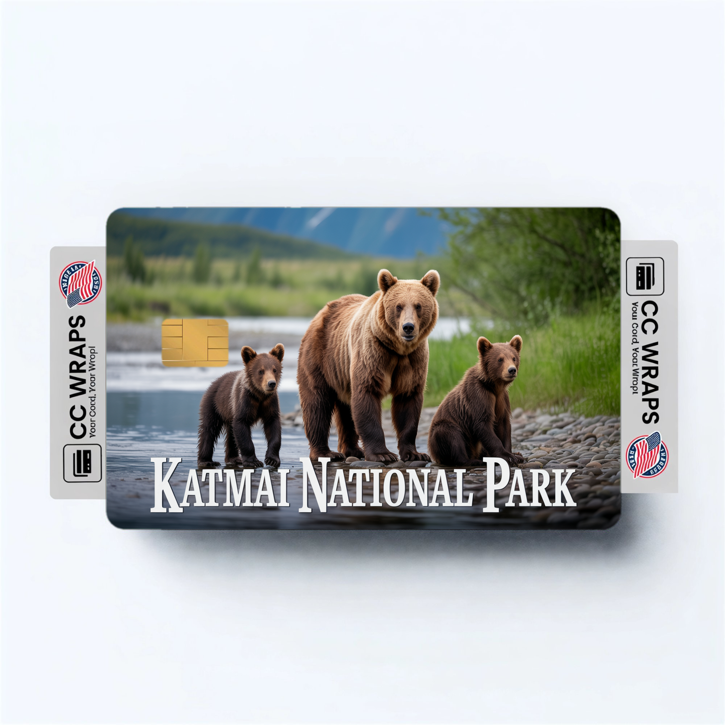 2PK Katmai National Park Credit Card Vinyl Skin Decal