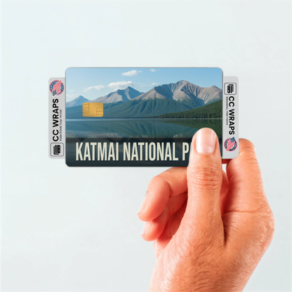 2PK Katmai National Park Credit Card Vinyl Skin Decal