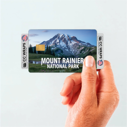 2PK Mount Rainier National Park Credit Card Vinyl Skin Decal