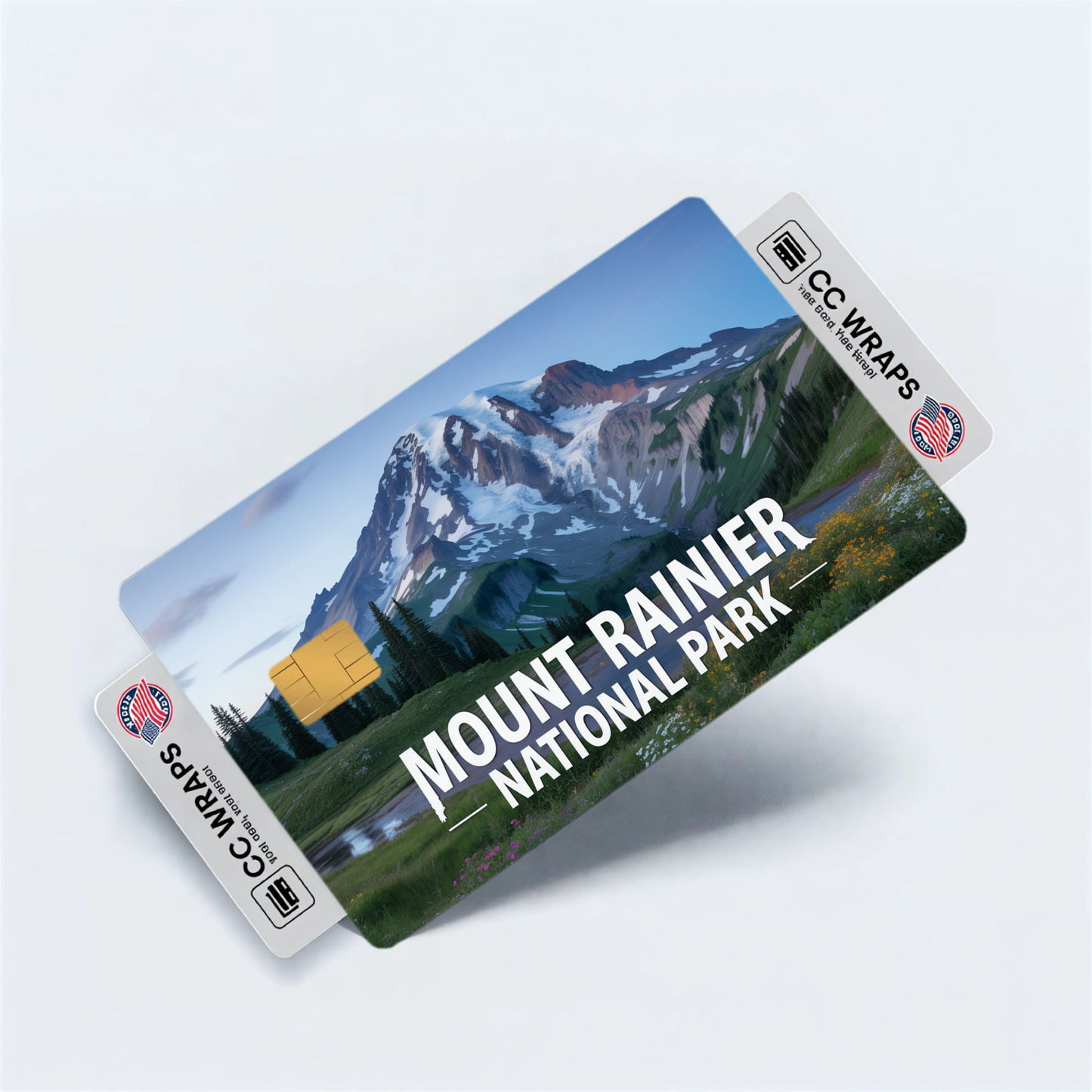 2PK Mount Rainier National Park Credit Card Vinyl Skin Decal