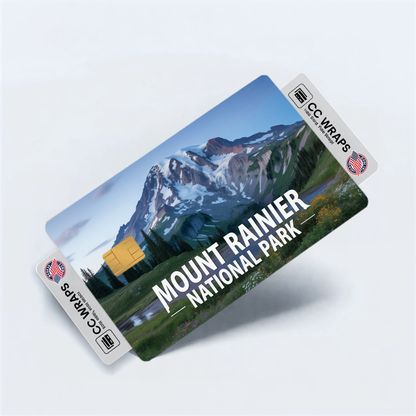 2PK Mount Rainier National Park Credit Card Vinyl Skin Decal