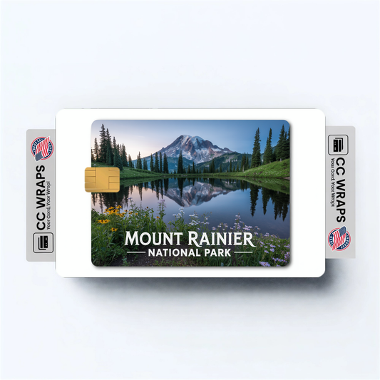 2PK Mount Rainier National Park Credit Card Vinyl Skin Decal