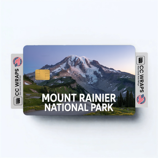 2PK Mount Rainier National Park Credit Card Vinyl Skin Decal