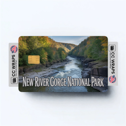 2PK New River Gorge National Park Credit Card Vinyl Skin Decal
