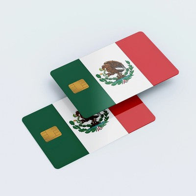 Mexican Flag Custom Vinyl Credit Card Sticker by CC Wraps