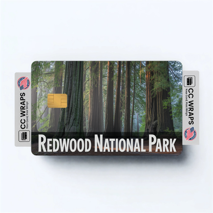 2PK Redwood National Park Credit Card Vinyl Skin Decal