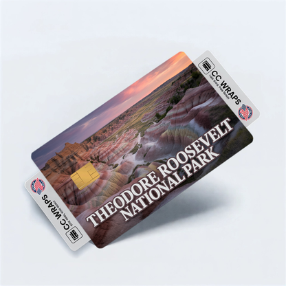 2PK Theodore Roosevelt National Park Credit Card Vinyl Skin Decal