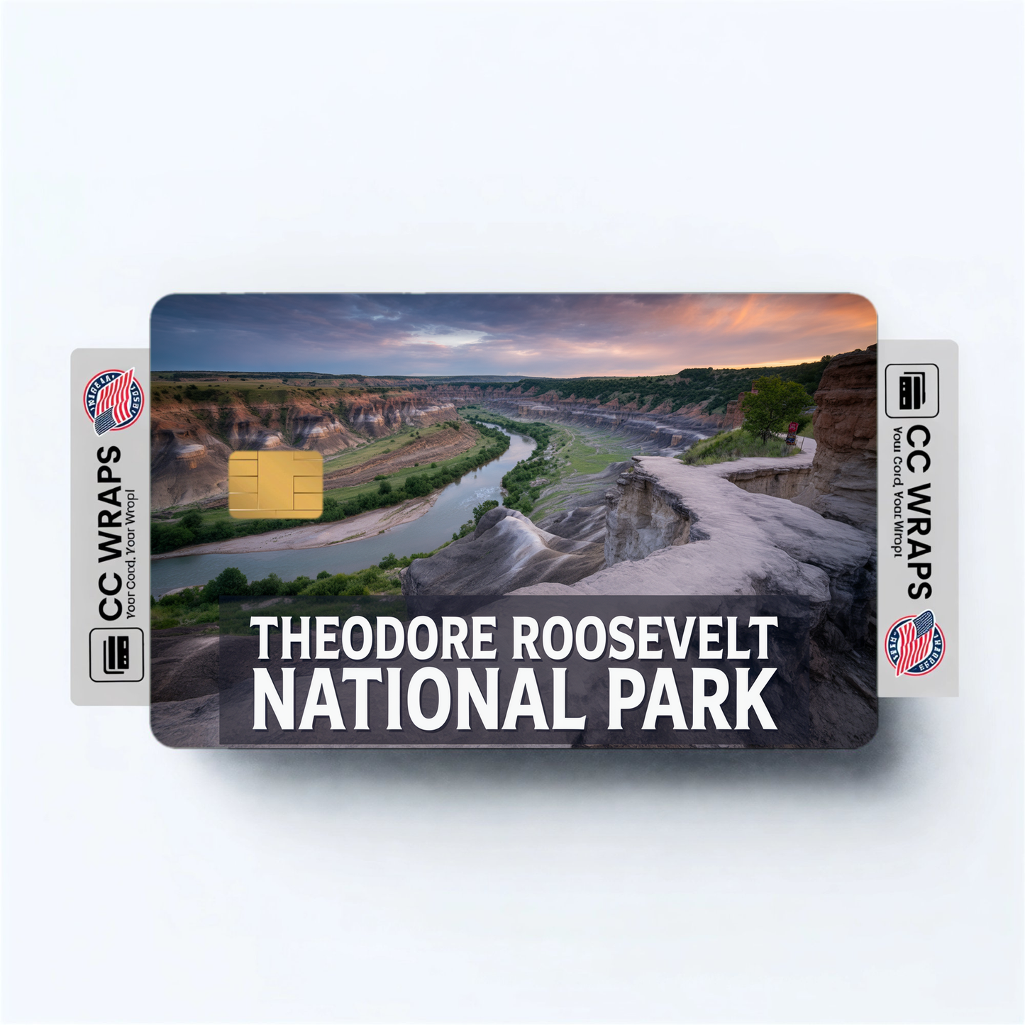 2PK Theodore Roosevelt National Park Credit Card Vinyl Skin Decal