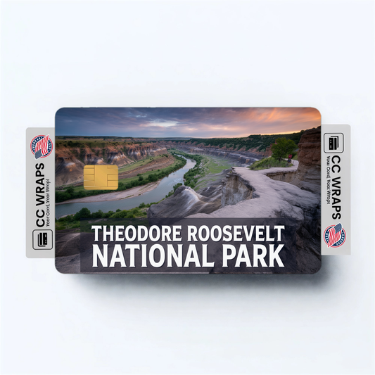 2PK Theodore Roosevelt National Park Credit Card Vinyl Skin Decal
