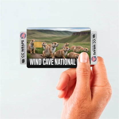 2PK Wind Cave National Park Credit Card Vinyl Skin Decal