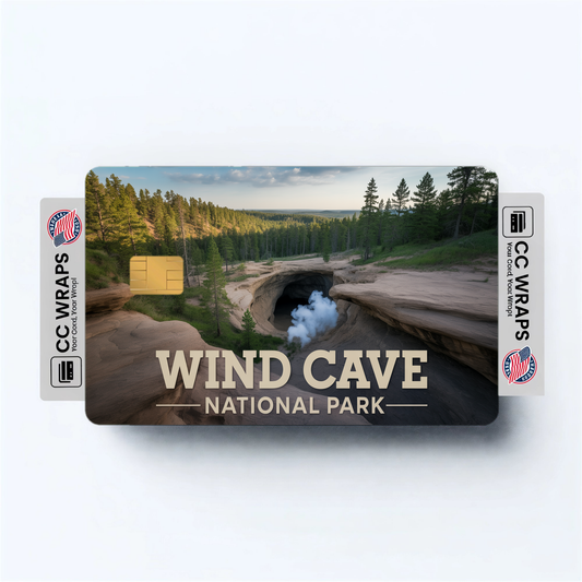 2PK Wind Cave National Park Credit Card Vinyl Skin Decal