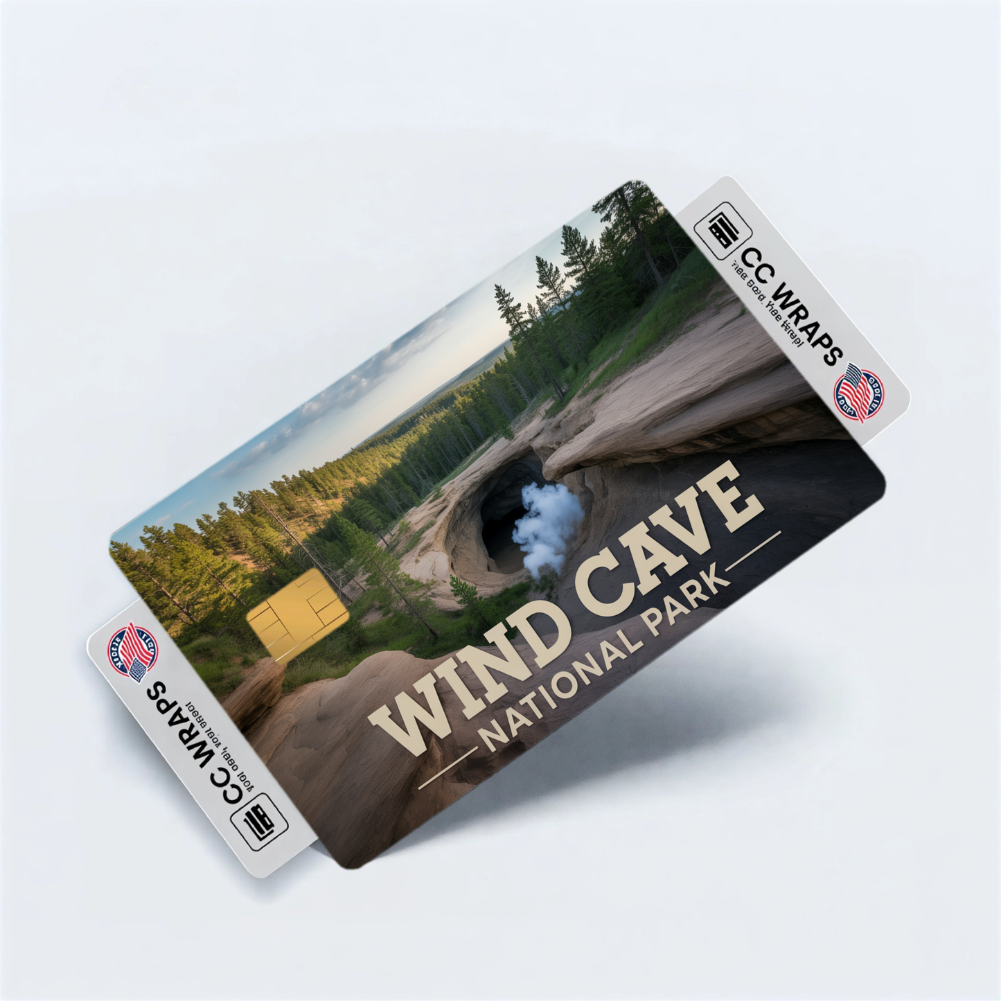 2PK Wind Cave National Park Credit Card Vinyl Skin Decal