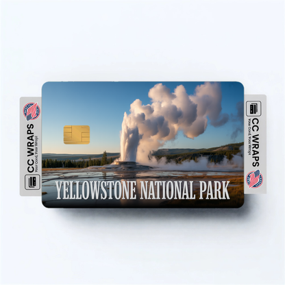 2PK Yellowstone National Park Credit Card Vinyl Skin Decal