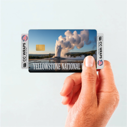 2PK Yellowstone National Park Credit Card Vinyl Skin Decal