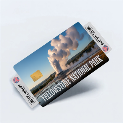 2PK Yellowstone National Park Credit Card Vinyl Skin Decal