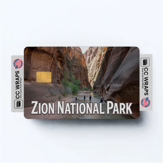 2PK Zion National Park Credit Card Vinyl Skin Decal