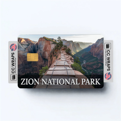 2PK Zion National Park Credit Card Vinyl Skin Decal