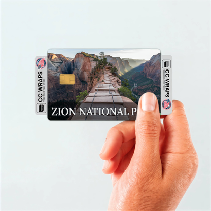 2PK Zion National Park Credit Card Vinyl Skin Decal