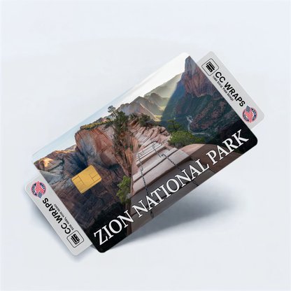 2PK Zion National Park Credit Card Vinyl Skin Decal