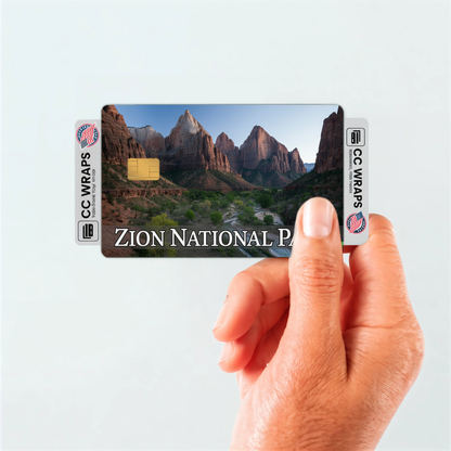 2PK Zion National Park Credit Card Vinyl Skin Decal