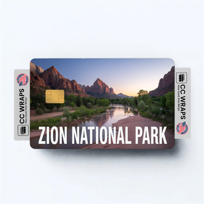 2PK Zion National Park Credit Card Vinyl Skin Decal