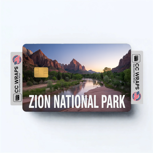 2PK Zion National Park Credit Card Vinyl Skin Decal