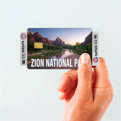 2PK Zion National Park Credit Card Vinyl Skin Decal