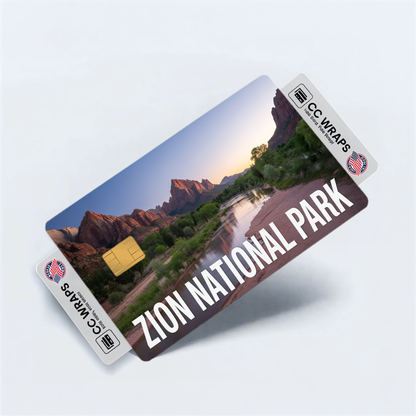 2PK Zion National Park Credit Card Vinyl Skin Decal
