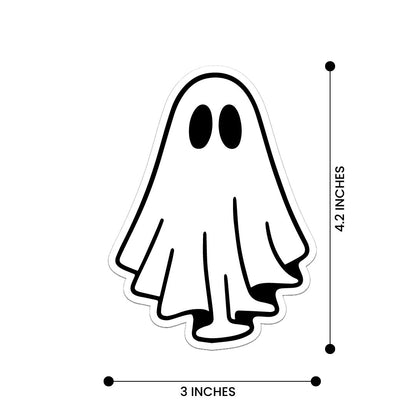 Cute Ghost Sticker 2 Pack 3.15 Inch – Adorable Halloween Ghost Vinyl Decal
