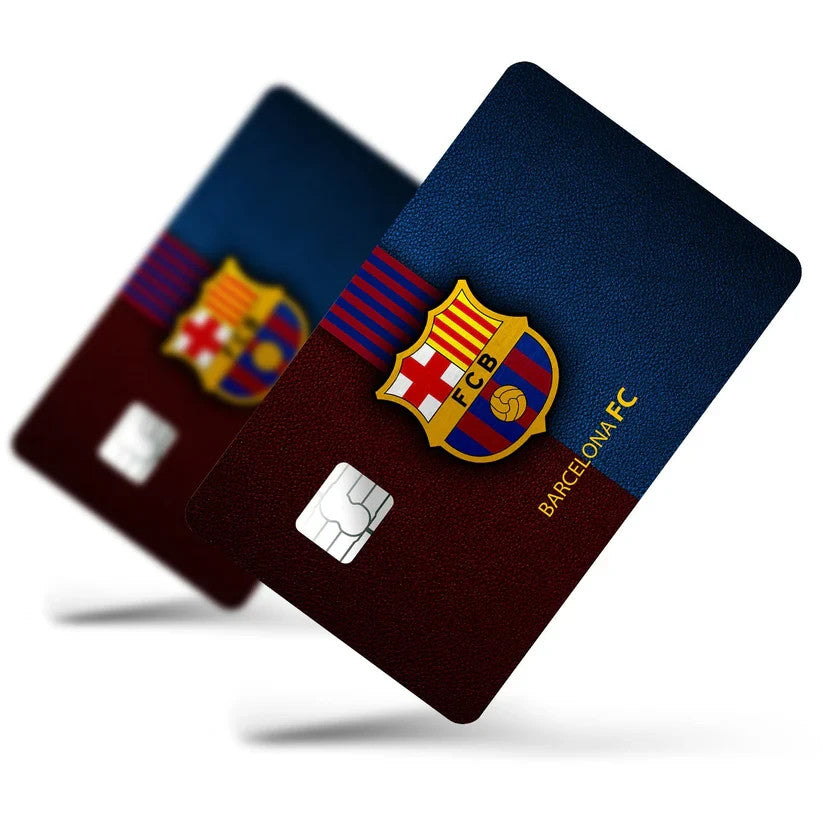 2 Pack FC Barcelona Credit Debit Card Sticker Vinyl Decal Skin Football Design