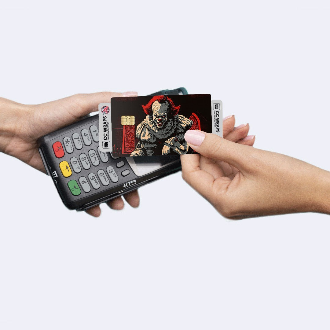 2 Pack Pennywise IT Horror Credit Debit Card Sticker Vinyl Decal Skin ClownScare