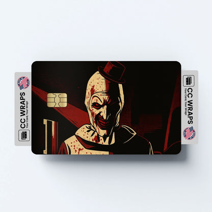 2 Pack Terrifier Clown Credit Debit Card Sticker Vinyl Decal Skin Horror Scary