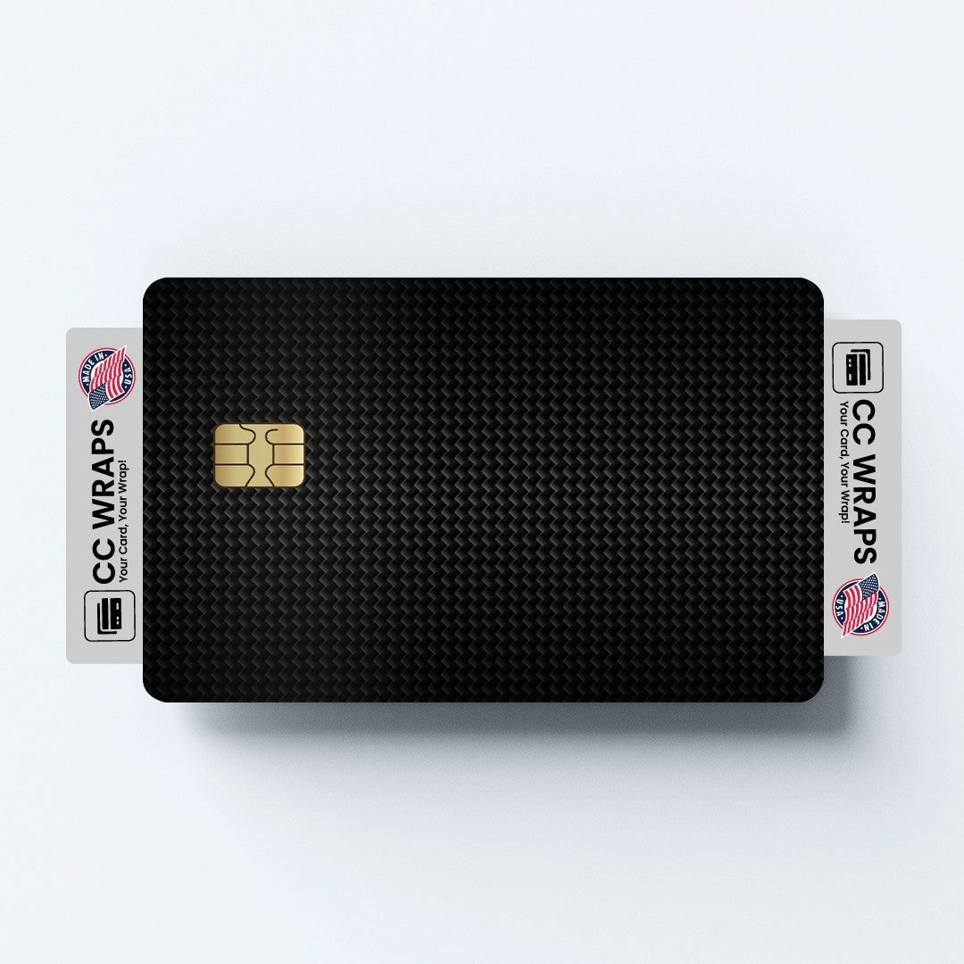 2 Pack Carbon Fiber Credit Debit Card Sticker Vinyl Decal Skin Matte Black Cool