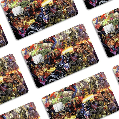 2 Pack Marvel Comics Characters Credit Debit Card Sticker Vinyl Decal Skin Cool