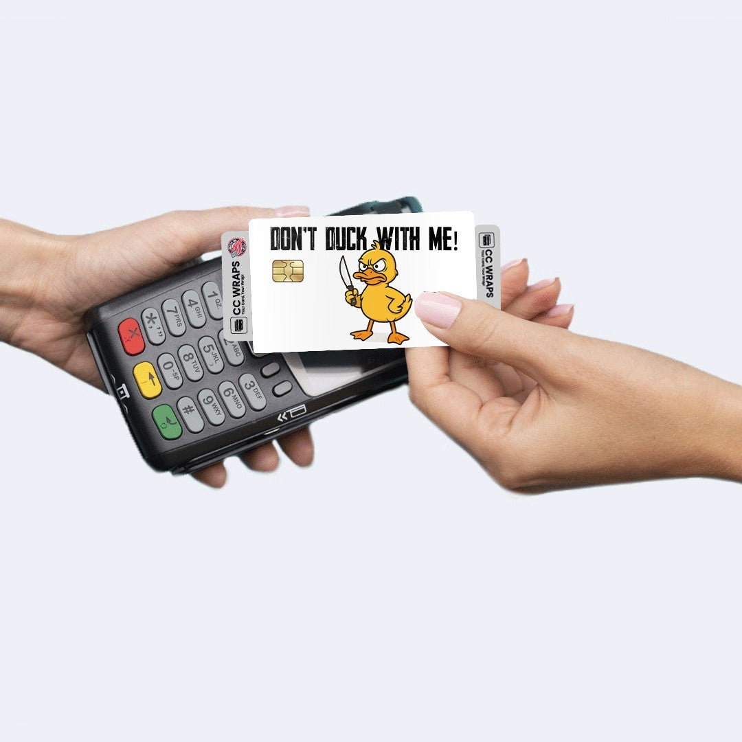 2 Pack Don’t Duck With Me Funny Credit Debit Card Sticker Vinyl Decal Skin Humor