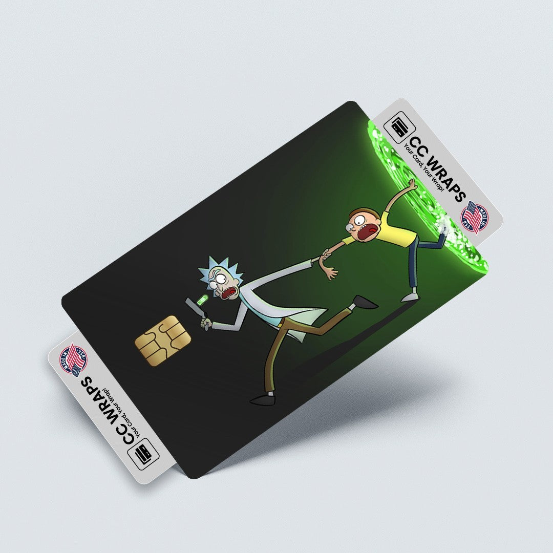2 Pack Rick and Morty Credit Debit Card Sticker Vinyl Decal Skin Funny Cool