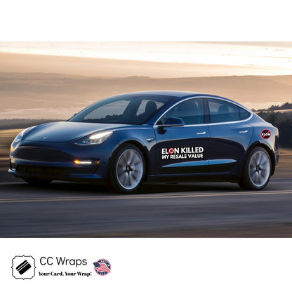 4 Pack Tesla Bumper Sticker Anti Elon Musk Decal