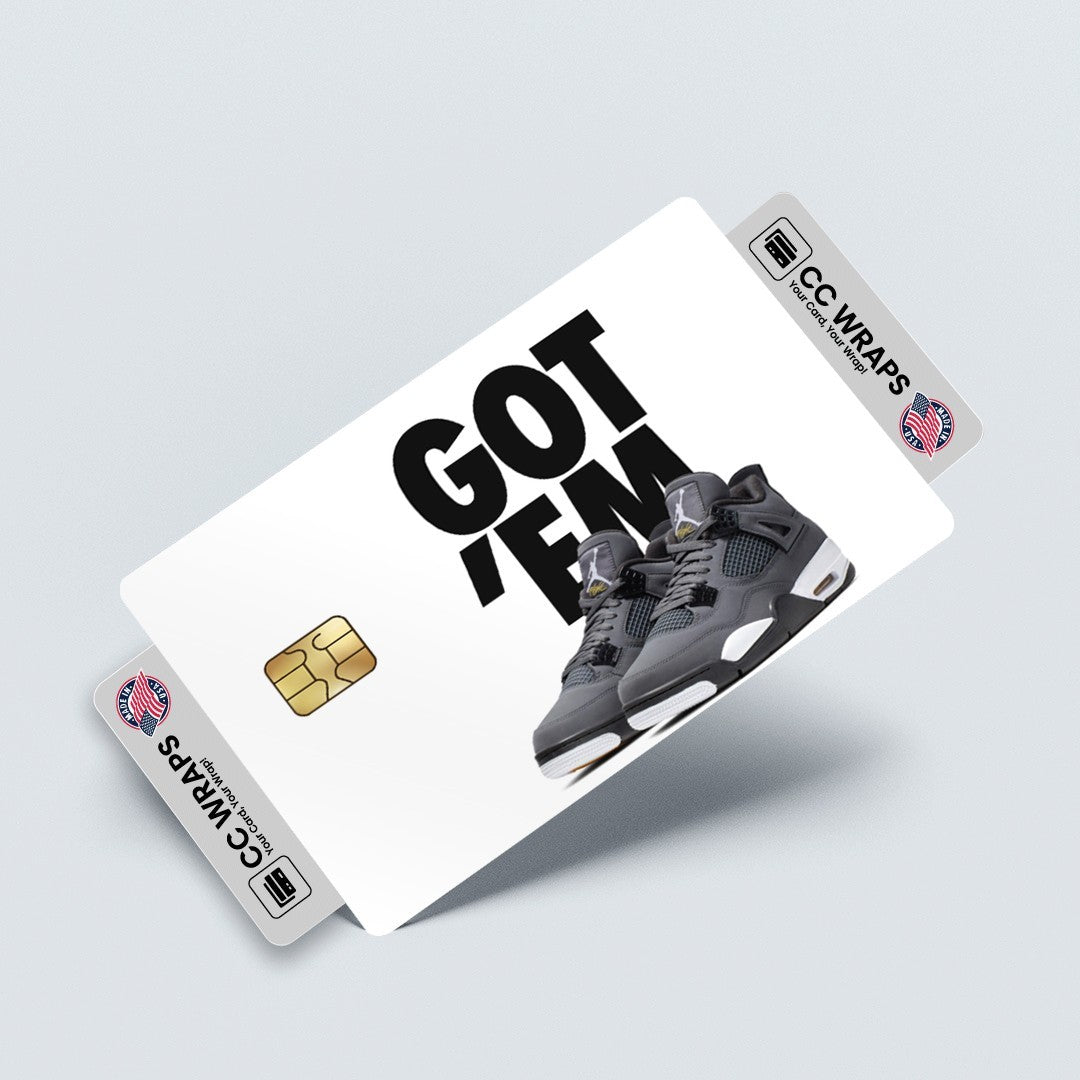 2 Pack Got Em Black Shoes Credit Debit Card Sticker Vinyl Decal Skin Cool Style