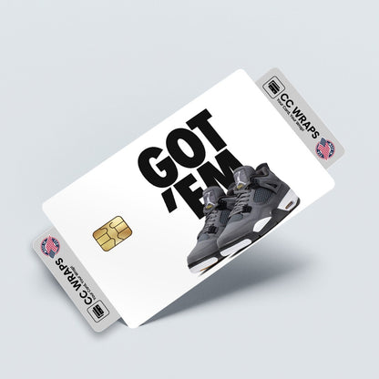 2 Pack Got Em Black Shoes Credit Debit Card Sticker Vinyl Decal Skin Cool Style