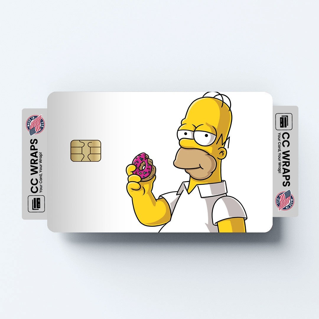 2 Pack Homer Simpson Credit Debit Card Sticker Vinyl Decal Skin Funny Cartoon