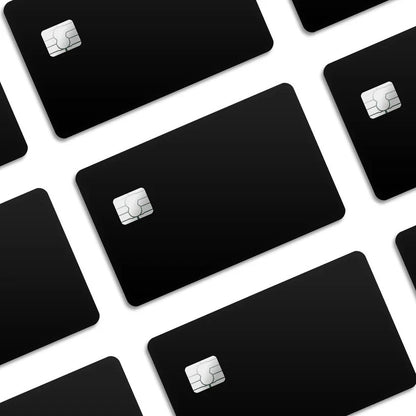 2 Pack Matte Black Credit Debit Card Sticker Vinyl Decal Skin Sleek Minimalist
