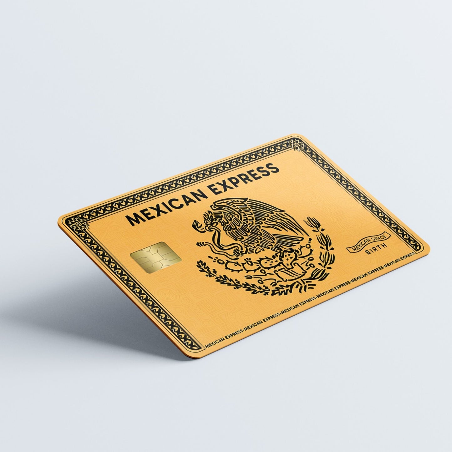 Mexican Express BlackHawk Edition Gold Vinyl Credit Card Sticker Debit Card Skin