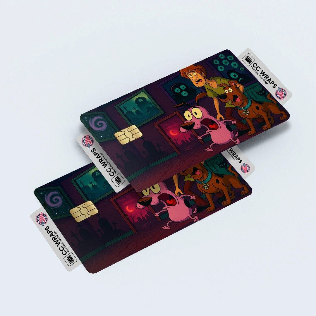 2 Pack Scooby Doo & Shaggy Funny Credit Debit Card Sticker Vinyl Decal Cartoon