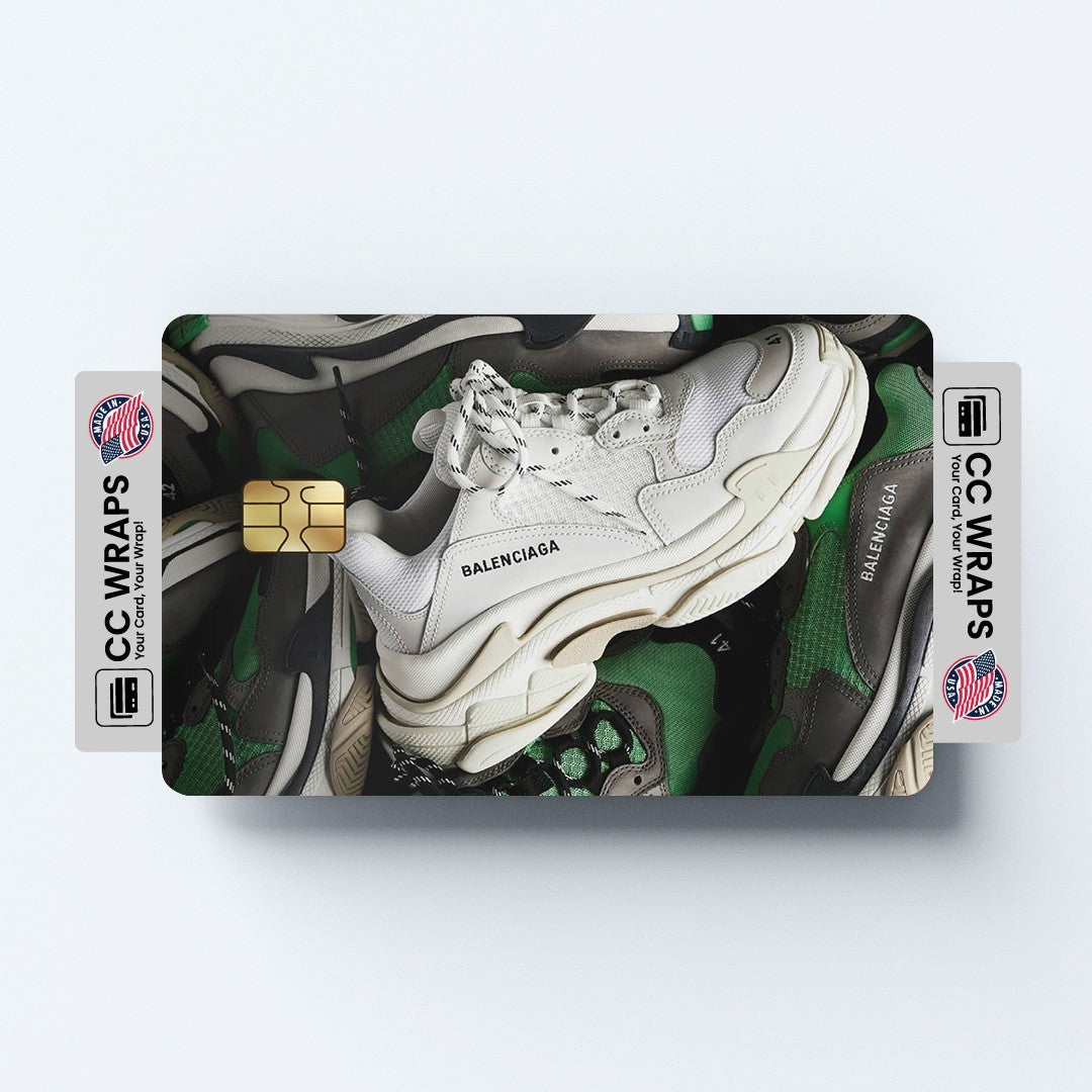 White Balenciaga Shoes Credit Debit Card Sticker Luxury Fashion Vinyl Skin