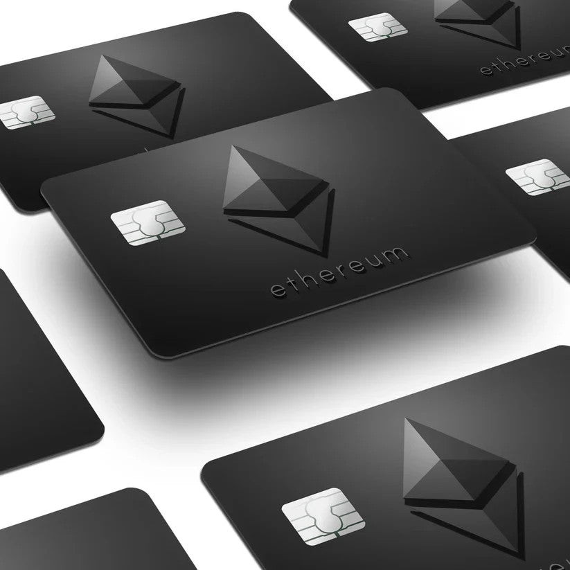 2 Pack Ethereum Crypto Credit Debit Card Sticker Vinyl Decal Skin Blockchain