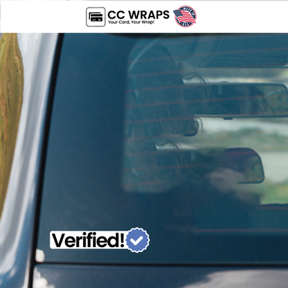Pack of 2 Verified Stickers 4 Inch Cool Social Media Blue Check Vinyl Decals